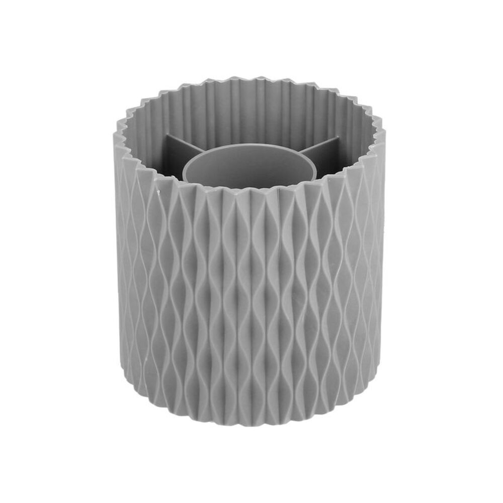 360 Rotating Makeup Organizer Multi-Functional Pen Holder Gray